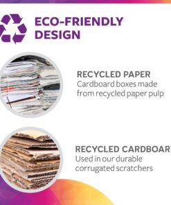 SmartyKat Scratch Up Corrugated Hanging Cat Scratcher, Catnip Infusion Technology - Brown, Single Wide Scratch Up (Catnip Infused) Single Pack 27 71eaWH6mkxL