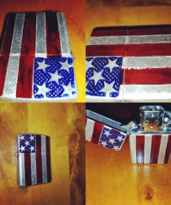 Zippo American Flag Lighters High Polish Chrome Space Design 67 71eb4AMXVPL
