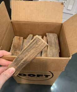 OOFT Pizza Oven Wood - 100% Kiln Dried Oak Cooking Wood - Perfect for Ooni, Gozney, Solo Stove & Other Brands - 12-14lb Box - High Heat & Slow Burn - Great for Grilling, Smoking, BBQ Wood (6 Inch) 6 Inch 17 71ebBDX8O3L