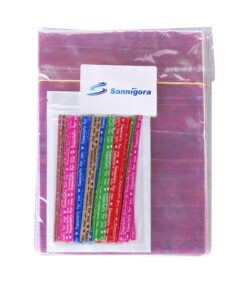 100 Pack Iridescent Holographic Cellophane Party Favor Treat Bags with 5 Colors Twist Ties Good for Themed Celebrations Baby Showers Weddings Girls Birthday Party Supplies (5" x 7") 5x7 Inch (Pack of 100) 21 71ebBPR5gZL