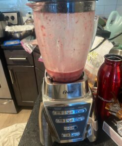 Oster Blender | Pro 1200 with Glass Jar, 24-Ounce Smoothie Cup and Food Processor Attachment, Brushed Nickel - BLSTMB-CBF-000 Blender + Food Processor Brushed Nickel 76 71ebxMIBm5L