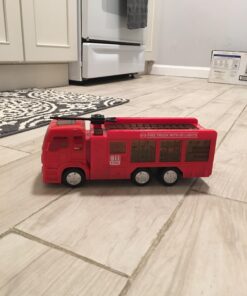 WolVolk Electric Firetruck - Unstoppable Adventure with Stunning 3D Lights and Sirens Fire Truck Toys for 3 Year Old Boys 30 71ecWbLoMqL