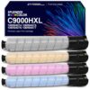 SPLENDIDCOLOR Remanufactured High Yield C9000 Toner Cartridge Replacement for Xerox VersaLink C9000 Toner for VersaLink C9000 Printer(106R04074 106R04075 106R04076 106R04077) 2 71edFLvOL