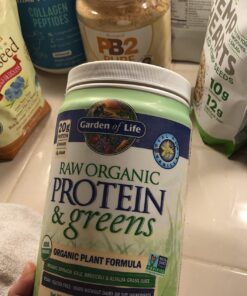 Garden of Life Raw Organic Protein & Greens Vanilla - Vegan Protein Powder for Women and Men, Plant and Pea Proteins, Greens & Probiotics, Gluten Free Low Carb Shake Made Without Dairy 20 Servings 20 Servings (Pack of 1) 33 71edKNEIn4L 1
