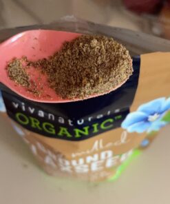 Viva Naturals Organic Ground Flaxseed - Premium Quality Plant-Based Protein and Vegan Omega 3 with Fiber, Perfect for Smoothies, Non-GMO and Gluten Free, 15 oz (425 g) 15 Ounce (Pack of 1) 32 71eekHXn GL