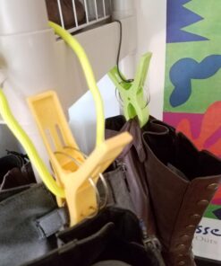 ECROCY Beach Chair Towel Clips on Cruise, 8 Pack Large Clamps,Clothes Pegs,Beach Towel Holder to Keep Your Towel from Blowing Away,Heavy Duty and in Bright Colors Single Thickness - 8 Pack 18 71eezE1HeL