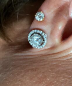 Most Secure Locking Earring Back Lifter Platinum by Chrysmela Automatically Fit Lock Lift earrings hypoallergenic patented in the US UK France Italy and Japan Platinum with Disc 31 71ef1IJSAqL