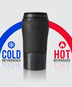 Mighty Mug Plastic Travel Mug, No Spill Double Wall Tumbler, Cold/Hot, Cup-Holder Friendly, Dishwasher Safe, (Black, 12oz) Black 12 ounces 8 71eh4Kt2qnL
