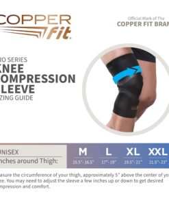 Copper Fit Pro Series Knee Compression Sleeve Black Large 16 71ei9reto1L