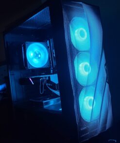 Cooler Master Hyper 212 RGB Black Edition CPU Air Cooler, SF120R RGB Fan, 4 CD 2.0 Heatpipes, Anodized Gun-Metal Black, Brushed Nickel Fins, RGB Lighting for AMD Ryzen/Intel LGA1151 78 71eiHhRbw4L