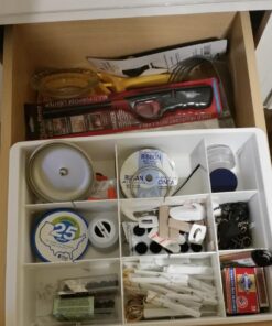 Uncluttered Designs Adjustable Drawer Dividers — Customizable Organization for Utility & Junk Drawers — Storage Solution for Kitchen and Office (White, 3 Pack) White 3pack 33 71eml4LMRLL