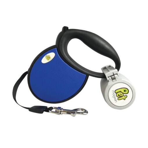 Pet Magasin Retractable Dog Leash with Smooth Retraction - 13 Feet, Dark Blue