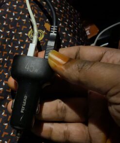 USB C Car Charger, 45W 4 Ports Super Fast Car Charger Adapter, PD 3.0 & QC 3.0 30W Type C Car Charger Compatible with iPhone13 Pro Max/Samsung Galaxy 22/Google Pixel, Cigarette Lighter USB Charger Black 57 71enDwsDbtL