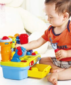 Woby Multifunctional Musical Learning Tool Workbench Toy Set for Kids with Shape Sorter Tools 16 71enddt9T3L