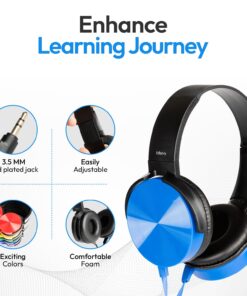 Alternative view of Bulk Headphones for Classroom, 24 Pack Durable Wired School Headphones for Students. Teacher Must Haves Supplies from Elementary to College (Mixed Color) 24-Pack Mixed