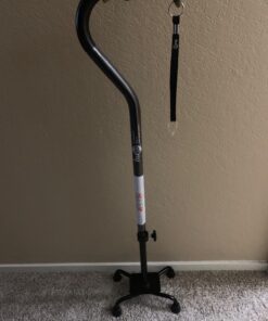 Hugo Quad Cane Adjustable for Right or Left Hand Black 1 Count (Pack of 1) 29 71eoClclXhL