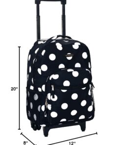 Rockland Double Handle Rolling Backpack, Black Dot, 17-Inch 26 71eod7zDZXL