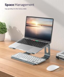 Nulaxy Laptop Stand, Detachable Ergonomic Laptop Mount Computer Stand for Desk, Aluminum Laptop Riser Notebook Stand Compatible with MacBook, Dell XPS, All 10-16" Laptops - Gray A-Grey 25 71eorNudfhL