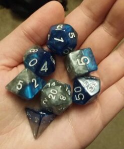 Gate Keeper Games The Heir Halfsies Dice - 7 Die Polyhedral RPG Gaming Dice Set - Power Teal & Castle Stone 8 71epiObw5EL