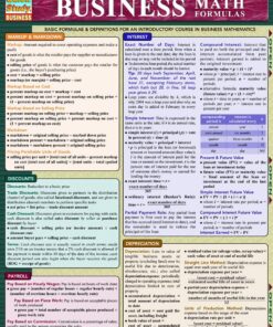 Business Math Formulas (Quick Study Business) Pamphlet 4 71eptf5xLPL