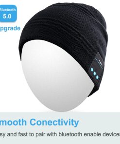 Rotibox Bluetooth Beanie Hat Wireless Headphone for Outdoor Sports Xmas Gifts One Size Black 9 71eqAD6iP9L