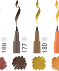 Faber-Castel FC167106 Box of 6 PITT Artist Terra Pens, India Ink, B Box Pitt Artist Brush Pen Wallets - Terracotta Set 12 71eqa7LGwyL