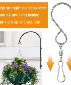 Kuuqa Swivel Hooks Clips for Hanging Wind Spinners Wind Chimes Crystal Twisters Party Supply(6 Pack) 14 71equIRwngL