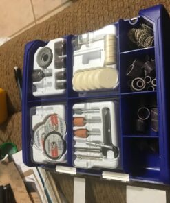 Dremel Rotary Tool Accessory Kit- 710-08- 160- EZ Lock Technology- 1/8 inch Shank- Cutting Bits, Polishing Wheel And Compound, Sanding Disc And Drum, Carving, Sharpening, And Engraving 160-Pieces 41 71ero2tLXJL