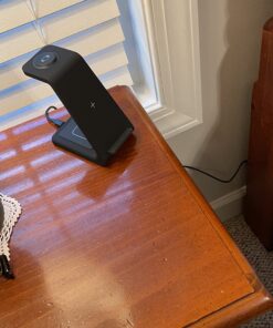 Wireless Charging Stand, GEEKERA 3 in 1 Wireless Charger Dock Station for iPhone 15 14 13 12 11 Pro Max Plus XR XS 8 Plus, Apple Watch Ultra/9/SE/8/7/6/5/4/3/2, AirPods Pro/3 Black 30 71esLLTo7fL