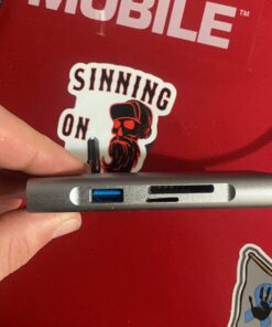 USB C Hub, QGeeM USB C to HDMI Adapter 4k, 7 in 1 USB C Dongle with 100W Power Delivery,3 USB 3.0 Ports, SD/TF Card Reader, Compatible for MacBook Ipad HP Dell XPS and More Type C Device Grey 44 71et1F43DCL