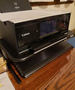 Allsop Large Metal Art Monitor Stand, 18-Inch wide platform holds 50 lbs with keyboard storage space - Black (30336) Large Monitor Stand 44 71etcOvkrqL