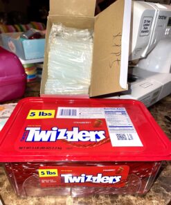 TWIZZLERS Twists Strawberry Flavored Licorice Style, Low Fat Candy Tub, 5 lb 5 Pound (Pack of 1) 23 71etquUJgNL