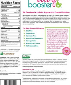 Baby Booster Tahitian Vanilla Prenatal Vitamin Supplement and Protein Shake, Caffeine Free, All Natural, Vegetarian DHA, High Protein, Methyl Folate, B Vitamins, Great for Morning Sickness, 1 lb 16 71etxl8fjqL