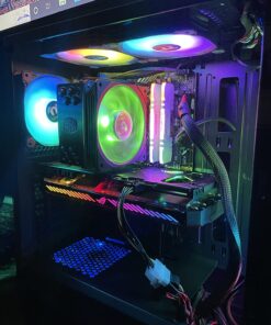 Cooler Master Hyper 212 RGB Black Edition CPU Air Cooler, SF120R RGB Fan, 4 CD 2.0 Heatpipes, Anodized Gun-Metal Black, Brushed Nickel Fins, RGB Lighting for AMD Ryzen/Intel LGA1151 81 71etzPXwdL