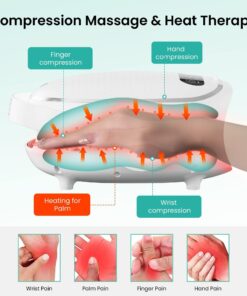 Snailax Upgraded Hand Massager with Heat, Compression, Cordless Hand Massager TooL for Arthritis and Carpal Tunnel, White Noise Machine, Night Light, Bluetooth Speaker, Gifts for Women,Men,App Control Upgraded 423APP 33 71euAYxWGOL
