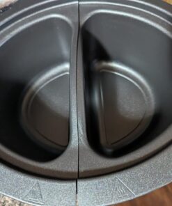 Proctor Silex Double Dish Slow Cooker with 6qt Crock and Dual 2.5qt Nonstick Insert to Cook Two Meals at Once, Dishwasher Safe Pot & Lid, Silver (33563) 37 71eugEnHbmL