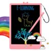 TEKFUN LCD Writing Tablet Doodle Board, 10inch Colorful Drawing Tablet Writing Pad, Girls Gifts Toys for 3 4 5 6 7 Year Old Girls Boys (Pink) Pink 10in 41 71evFOxYkQL