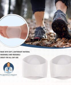 Dr. Frederick’s Original Arch Support Shoe Insert Gel Set - 2 Pieces - Soft Gel Sleeves for Plantar Fasciitis Support & Flat Foot Support - Pain Relief - Men & Women - Large - W8-14 | M6-13 2 Count (Pack of 1) 18 71ewoCNHifL