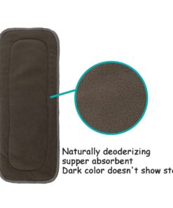 Alternative view of AlVABABY 12pcs Charcoal Bamboo Inserts Cloth Diaper Liner, 5-Layer Inserts,Rayon Reusable Liners for Baby Cloth Diapers12ZTN 12pcs Charcoal Camboo Inserts