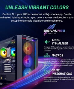 Alternative view of Skytech Gaming Nebula Gaming PC Desktop – Intel Core i3 12100F 3.3 GHz, NVIDIA GTX 1650, 500GB NVME SSD, 16GB DDR4 RAM 3200, 600W Gold PSU, 11AC Wi-Fi, Windows 11 Home 64-bit,Black 12100F | 1650