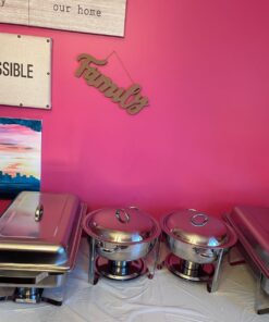 SUPER DEAL Stainless Steel Combo - 2 Round Chafing Dish + 2 Rectangular Chafers 14 71eySsPSYnL