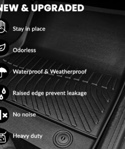 Auxko All Weather Floor Mats Cargo Liner Fit for Honda CR-V 2023 2024 (Not Hybrid) TPE Rubber Liners Set CRV Accessories Cargo Liner for Lowest Position floor+lower cargo mat 23-24 non hybrid 9 71eyeZNIkeL