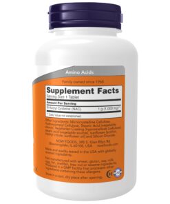 NOW Supplements, NAC (N-Acetyl-Cysteine) 1,000 mg, Free Radical Protection*, 120 Tablets 120 Count (Pack of 1) 20 71eypefo BL