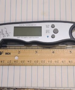 Digital Meat Thermometer, Waterproof Instant Read Food Thermometer for Cooking and Grilling, Kitchen Gadgets, Accessories with Backlight & Calibration for Candy, BBQ Grill, Liquids, Beef, Turkey… Black - Sliver 30 71ezW0JtpyL