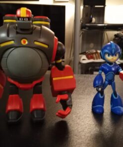 Mega Man Fully Charged – Deluxe Guts Man Articulated Action Figure with Expanding Belly and Guts Man Buster Accessory (to swap onto the Mega Man figure)! Based on the new show! 24 71f EVPZQeL
