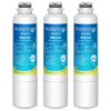 Waterdrop DA29-00020B 𝐍𝐒𝐅 𝟓𝟑&𝟒𝟐 𝐂𝐞𝐫𝐭𝐢𝐟𝐢𝐞𝐝 Refrigerator Water Filter, Replacement for Samsung HAF-CIN/EXP, DA29-00020A/B, DA29-00020B-1, RF263BEAESR, RF28HMEDBSR, RS25J500DSR, 3 Filters 22 71f UeST67L