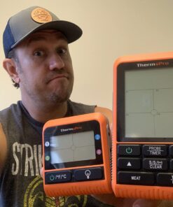 ThermoPro TP829 Wireless LCD Meat Thermometer for Grilling and Smoking, 1000FT Grill Thermometer for Outside Grill with 4 Meat Probes, BBQ Thermometer for Smoker Oven Cooking Beef Turkey Four Probes 51 71f sUbZ3cL