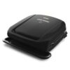 George Foreman 4-Serving Removable Plate Electric Grill and Panini Press, George Tough Non-Stick Coating, Drip Tray Catches Grease, Black 56 71f1BzqGyqL