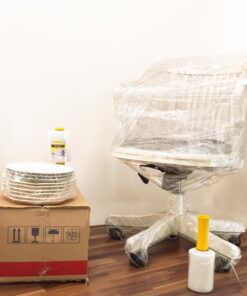 DIVISIONAL Mini Stretch Wrap Roll with Handle 5in x 1000ft Clear 80 Gauge Plastic Wrap Self Adhering Wrapping Moving Shipping Packaging Stretch Film Pallet Film 1 23 71f1ijEZDXL