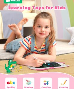 KOKODI Girl Toys, 3-7 Year Old Gifts, LCD Writing Tablet for Kids, Drawing Doodle Board Birthday Presents 3 4 5 6 7 Girls 8.5 inch Pink 25 71f1tOOJSbL